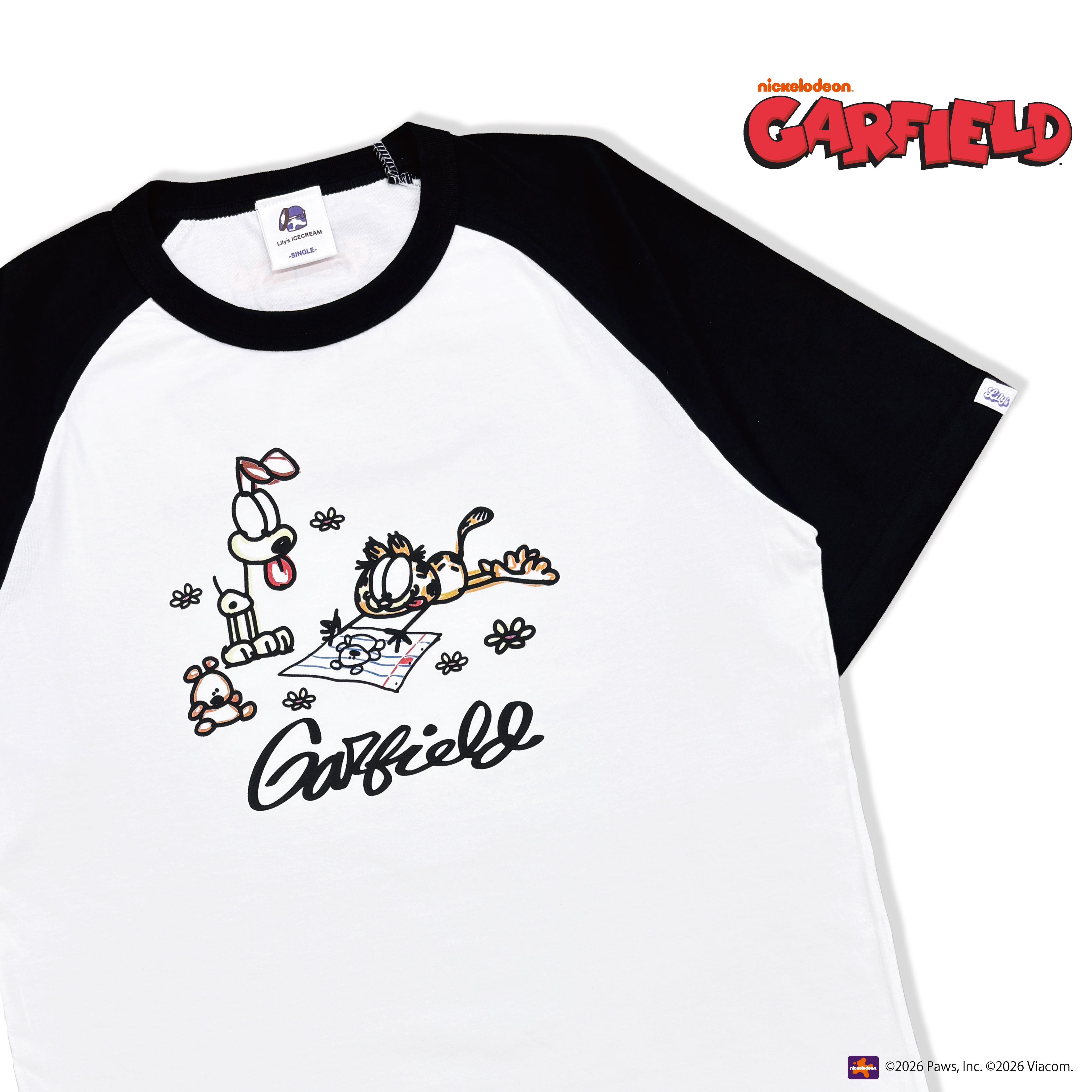GARFIELD RAGLAN TEE – LILY'S ICECREAM®︎