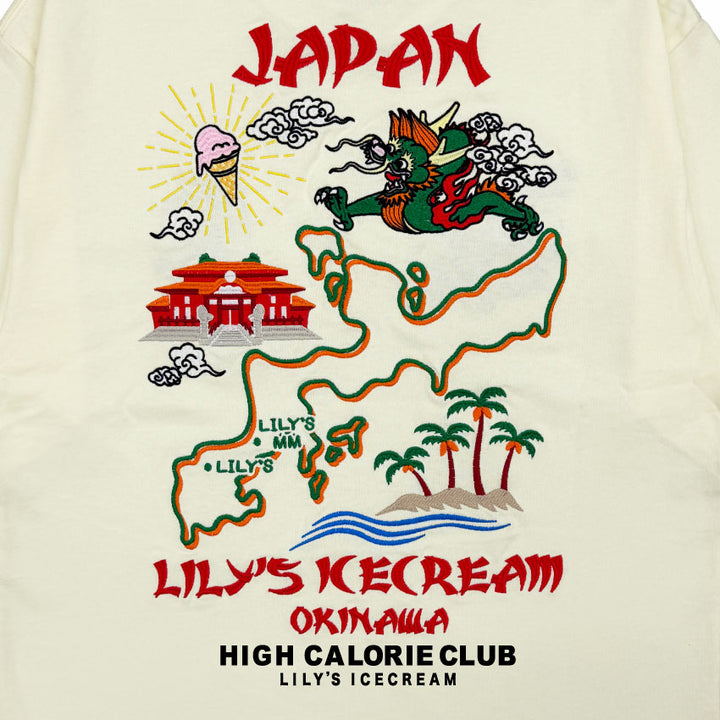 Embroidery Okinawa map Tee