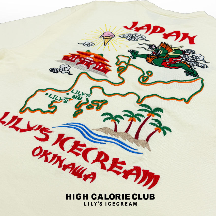 Embroidery Okinawa map Tee