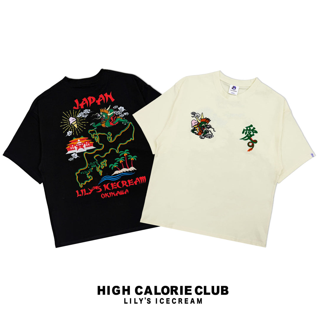 Embroidery Okinawa map Tee
