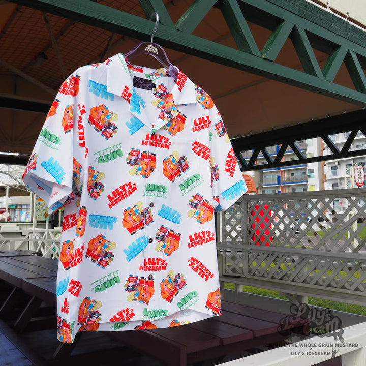 ASHIMINE THE WHOLE GRAIN MUSTARD × LILY'S ICECREAM【Aloha shirt】