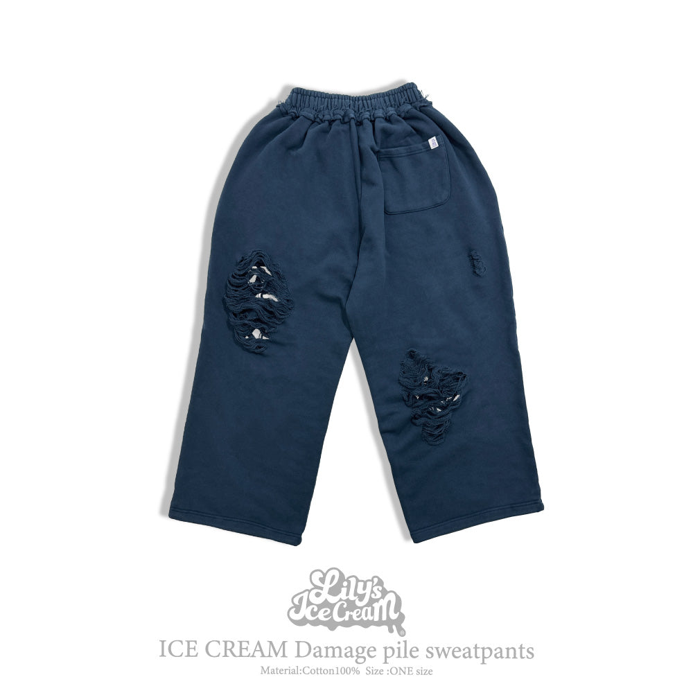 ICE CREAM Damage pile sweatpants