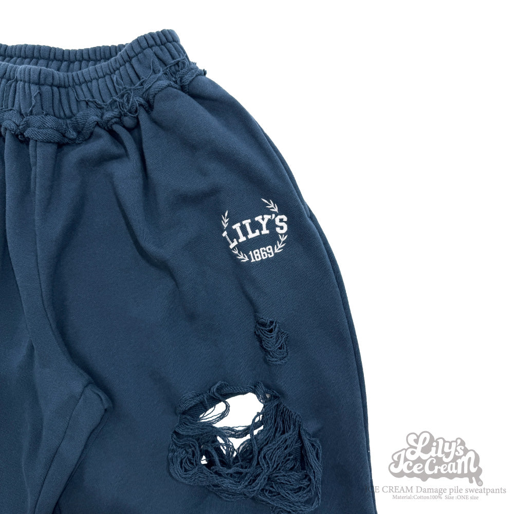 ICE CREAM Damage pile sweatpants