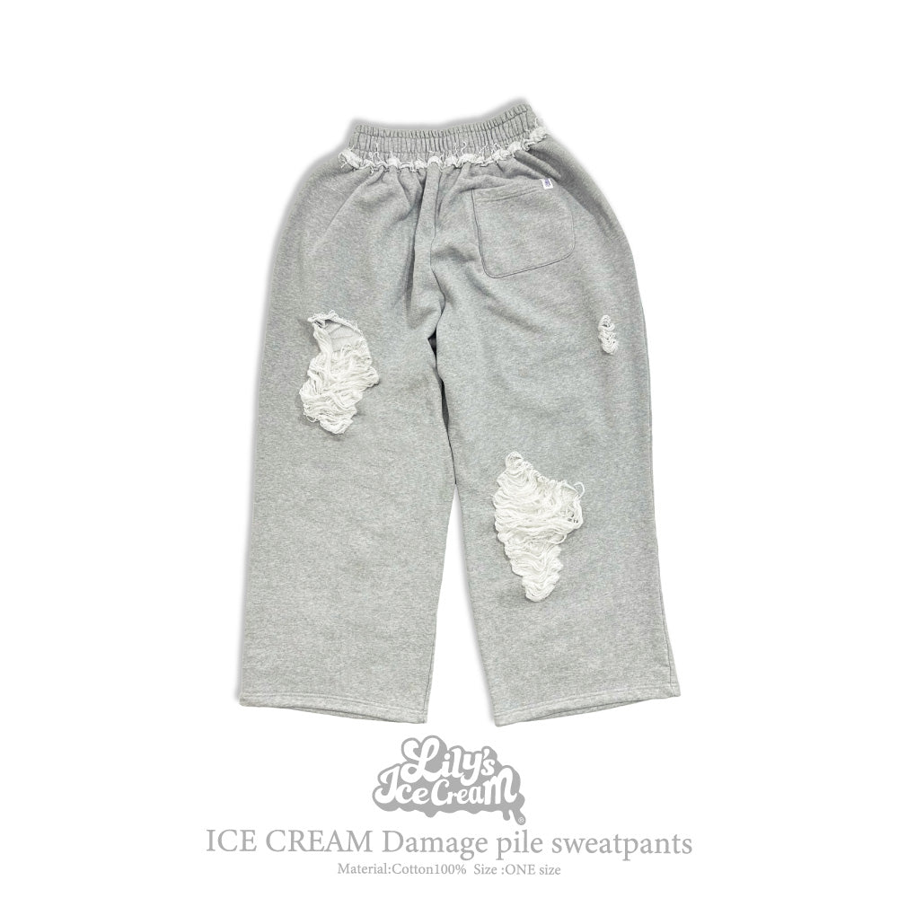 ICE CREAM Damage pile sweatpants