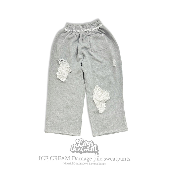 ICE CREAM Damage pile sweatpants