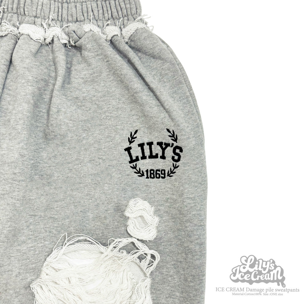ICE CREAM Damage pile sweatpants