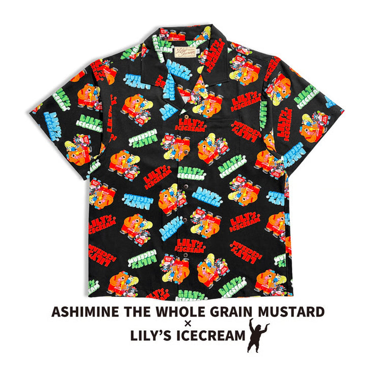 ASHIMINE THE WHOLE GRAIN MUSTARD × LILY'S ICECREAM【Aloha shirt】