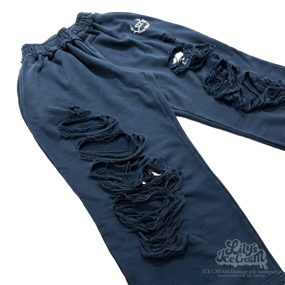 ICE CREAM Damage pile sweatpants