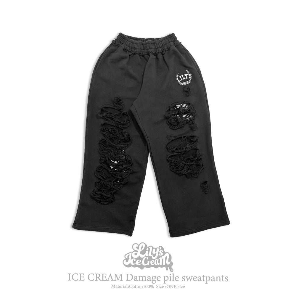 ICE CREAM Damage pile sweatpants