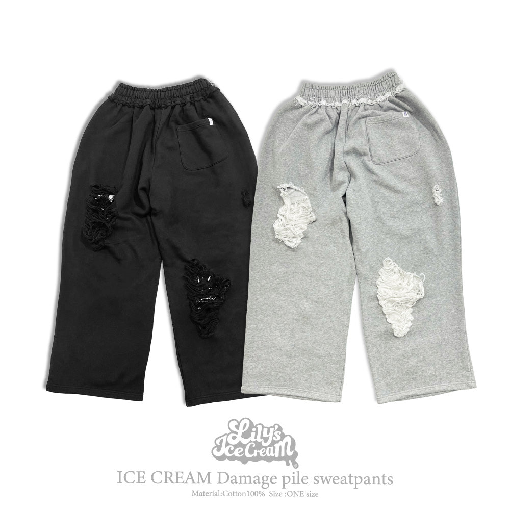 ICE CREAM Damage pile sweatpants