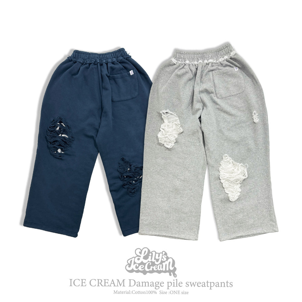ICE CREAM Damage pile sweatpants