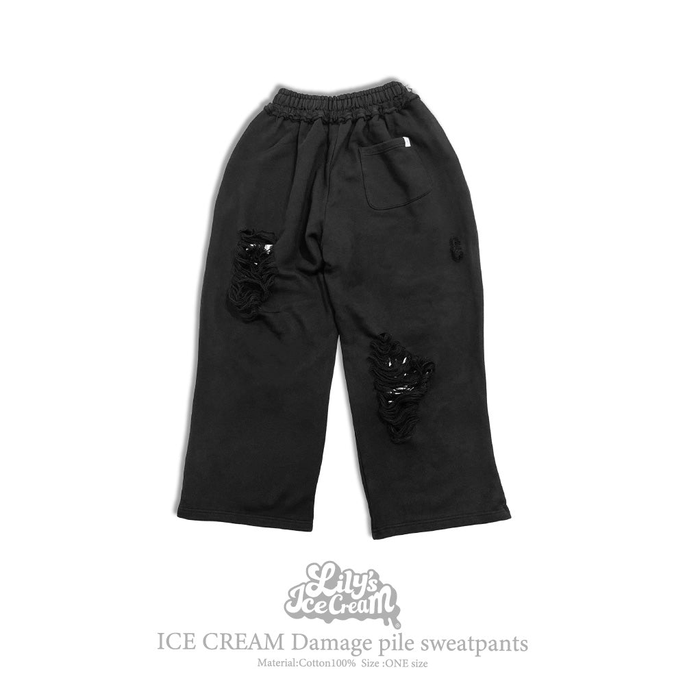 ICE CREAM Damage pile sweatpants