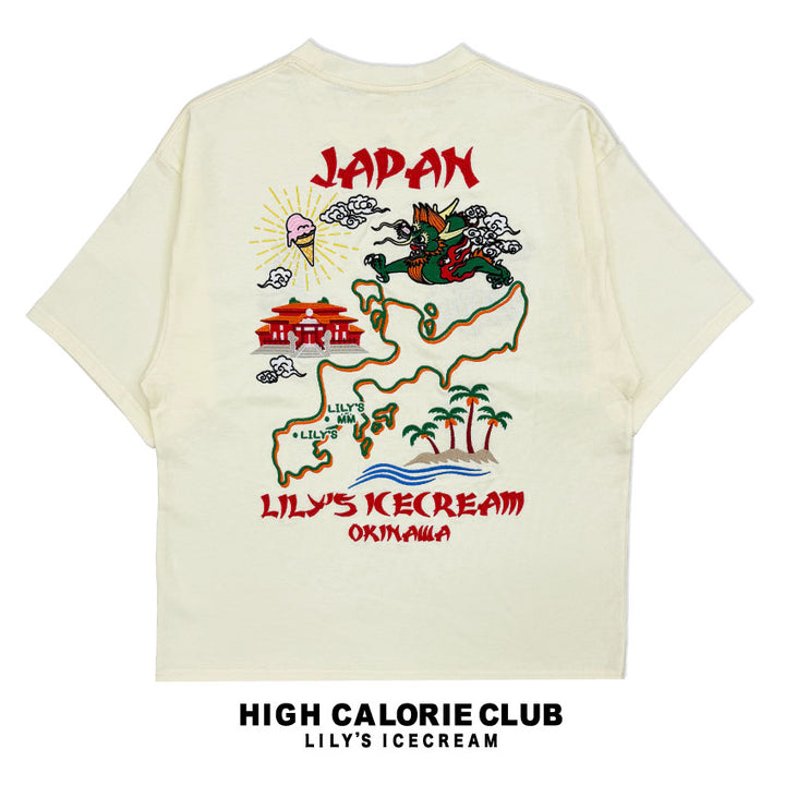 Embroidery Okinawa map Tee