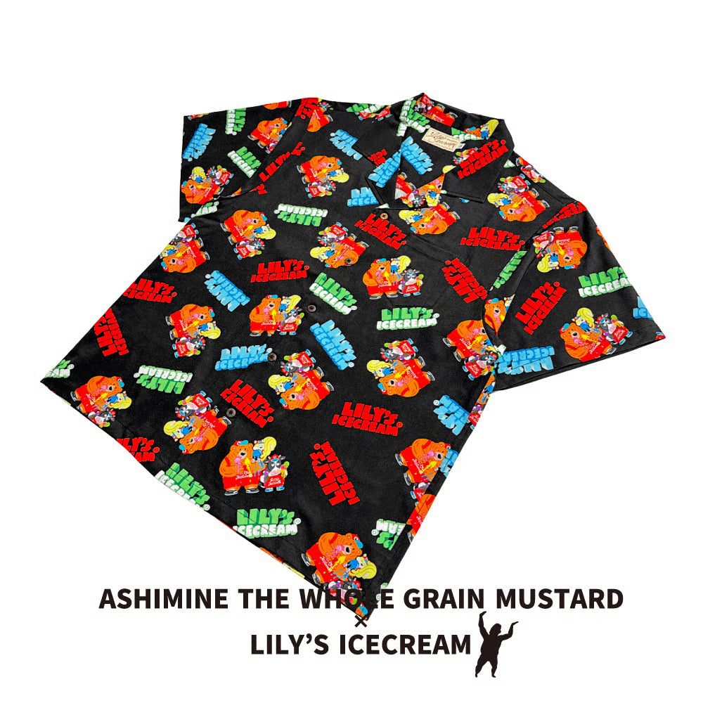 ASHIMINE THE WHOLE GRAIN MUSTARD × LILY'S ICECREAM【Aloha shirt】