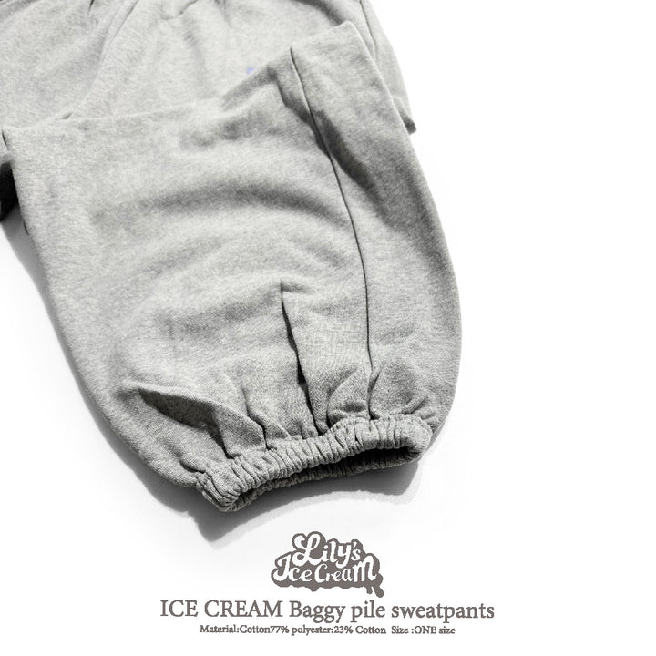 ICE CREAM Baggy pile sweatpants【sakura】