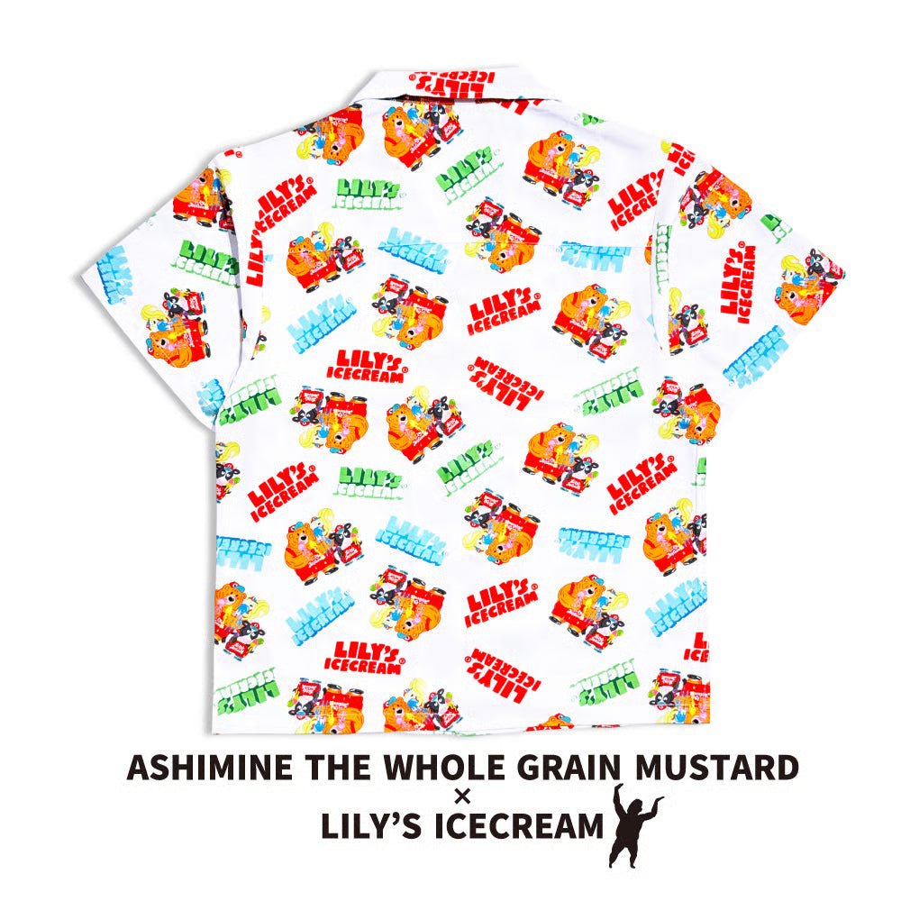 ASHIMINE THE WHOLE GRAIN MUSTARD × LILY'S ICECREAM【Aloha shirt】