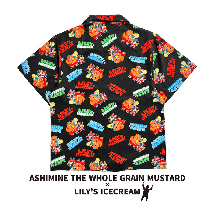 ASHIMINE THE WHOLE GRAIN MUSTARD × LILY'S ICECREAM【Aloha shirt】